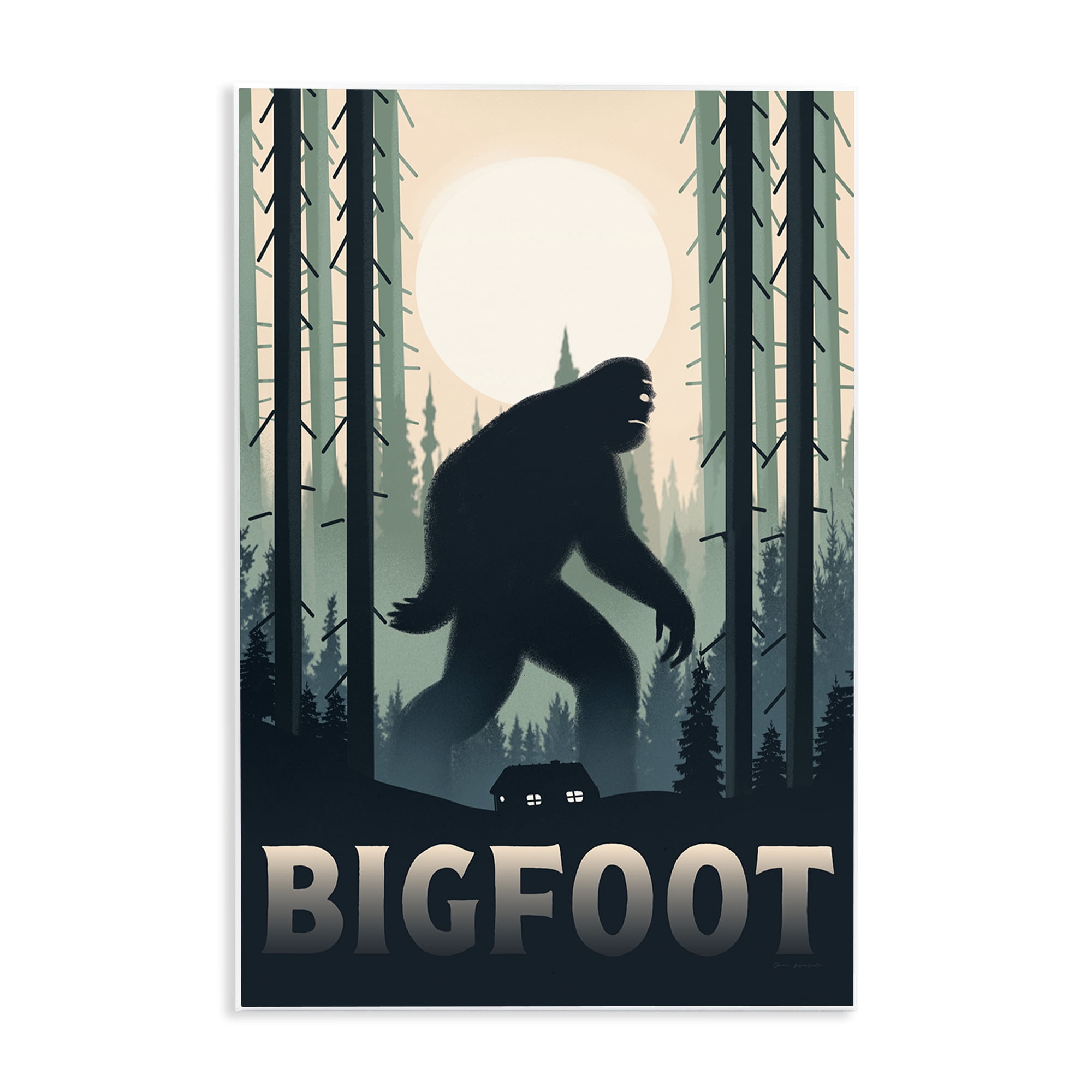 Stupell Industries Forest Creature Cabin in Woods Wall Plaque Art, design by Omar Escalante