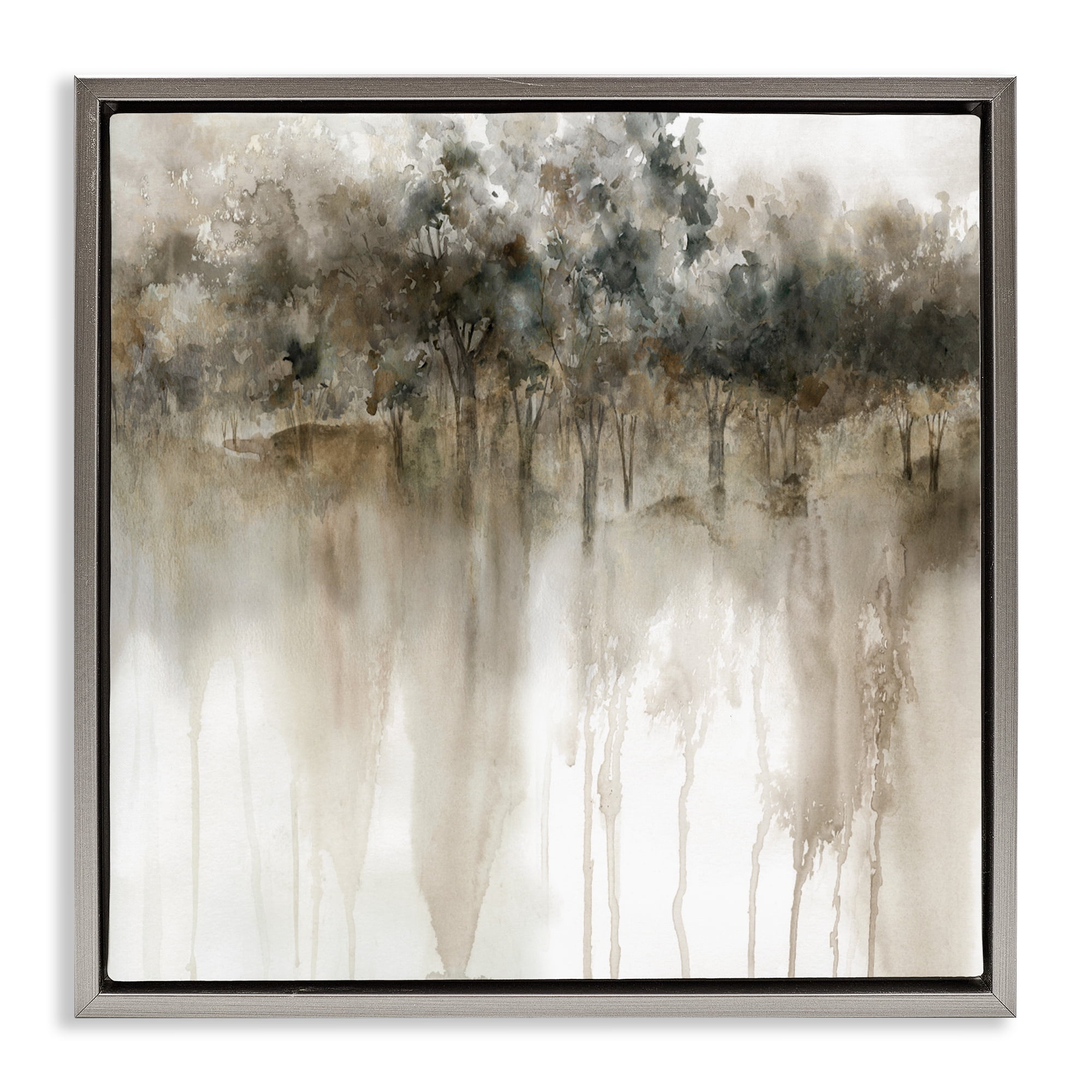 Stupell Industries Forest Edge Illusion Gray Framed Floater Canvas Wall Art, design by Carol Robinson
