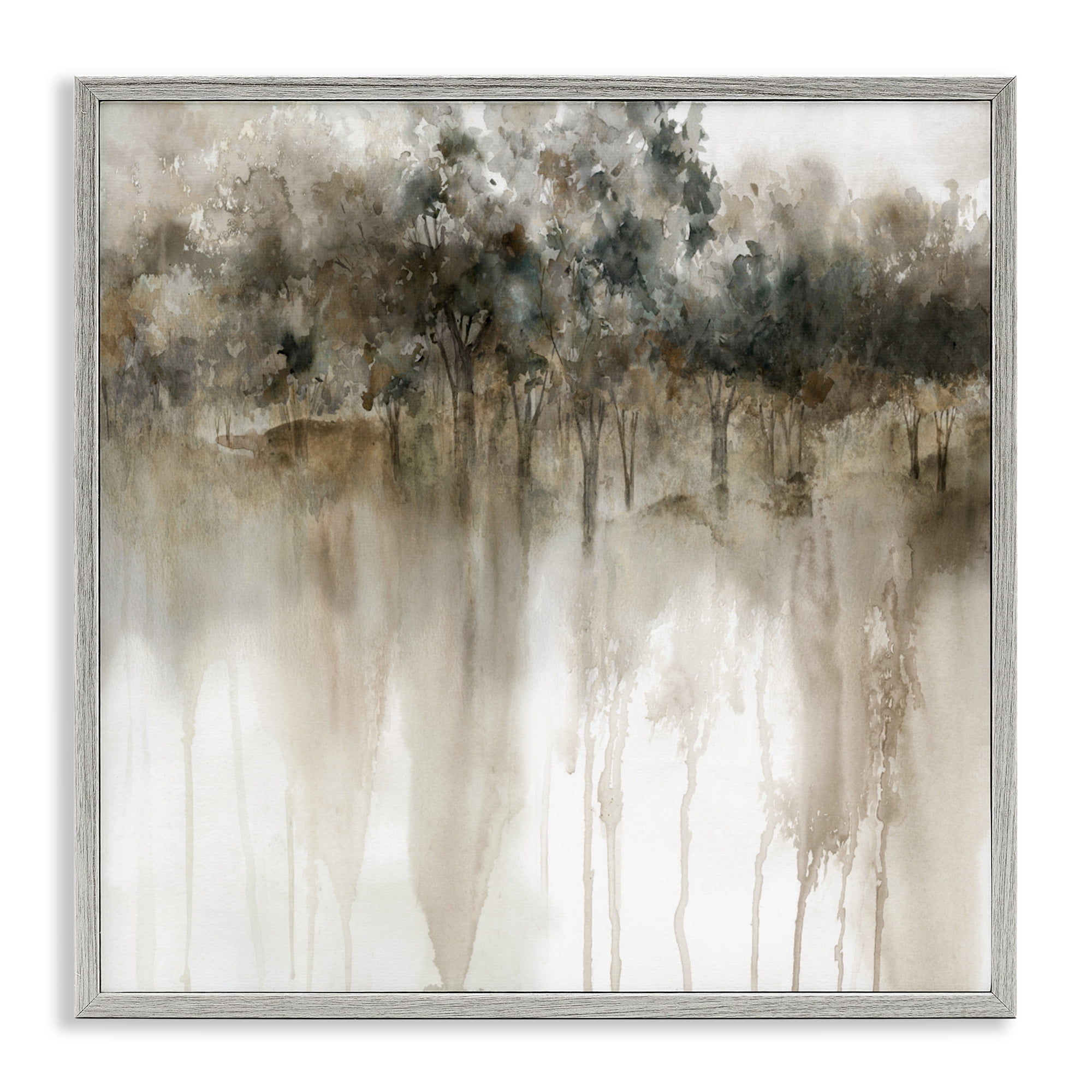 Stupell Industries Forest Edge Illusion Gray Framed Giclee Art, design by Carol Robinson