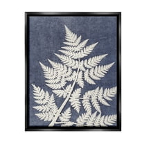 Stupell Industries Forest Fern Silhouette Botanical & Floral Painting Black Floater Framed Canvas Art Print Wall Art, 17 x 21