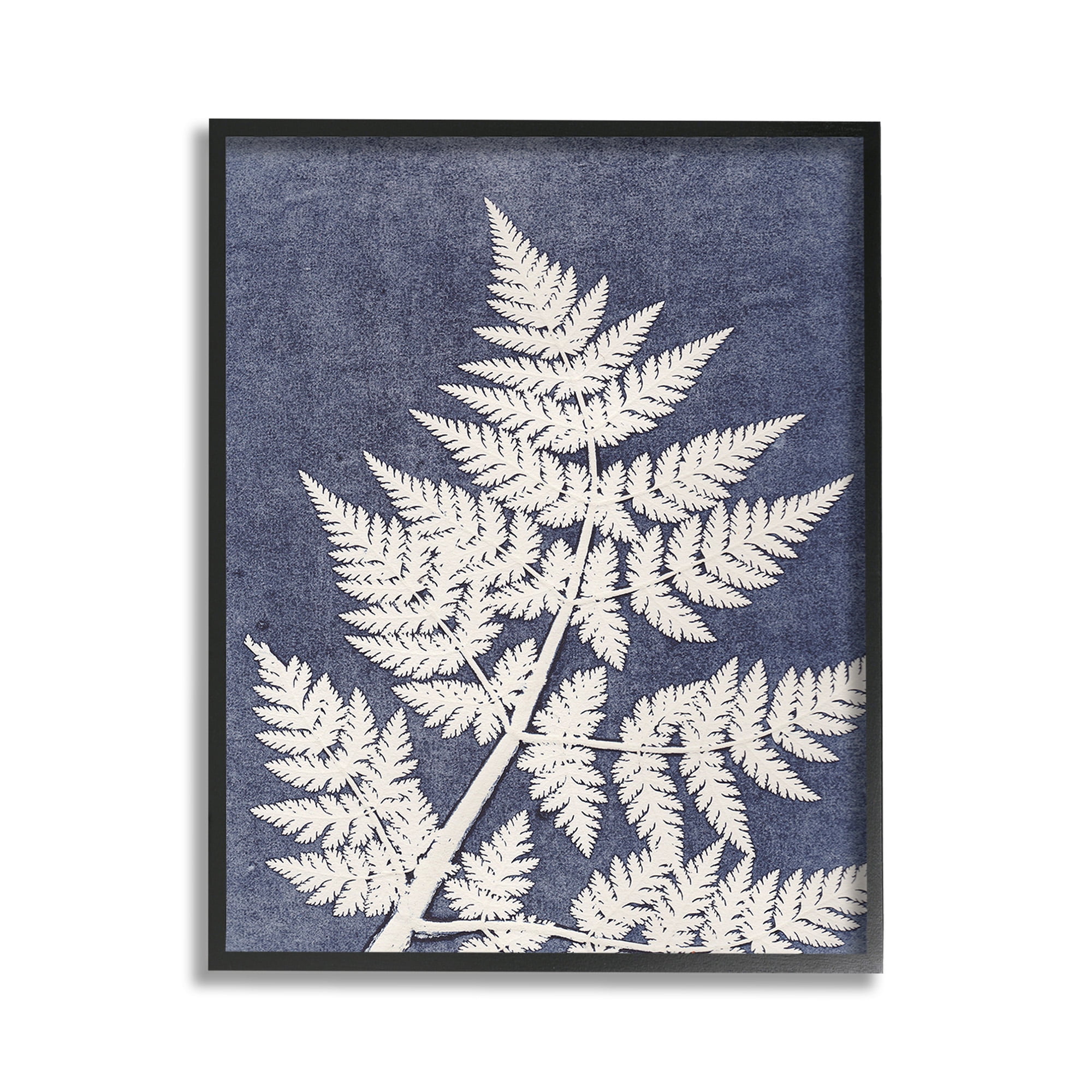 Stupell Industries Forest Fern Silhouette Botanical & Floral Painting Black Framed Art Print Wall Art, 11 x 14