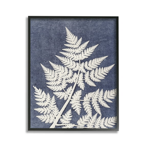 Stupell Industries Forest Fern Silhouette Botanical & Floral Painting Black Framed Art Print Wall Art, 11 x 14