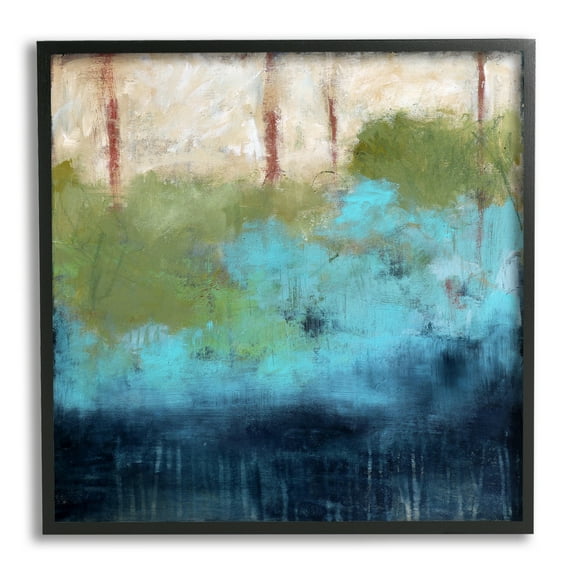 Stupell Industries Forest Floor River Abstraction Blue Green Brown, 12 x 12, Design by Judi Bagnato