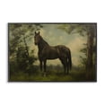 thumbnail image 1 of Stupell Industries Traditional Forest Horse Portrait Black Framed Giclee Art, 18 x 12, by Petals Prints Design, 1 of 8
