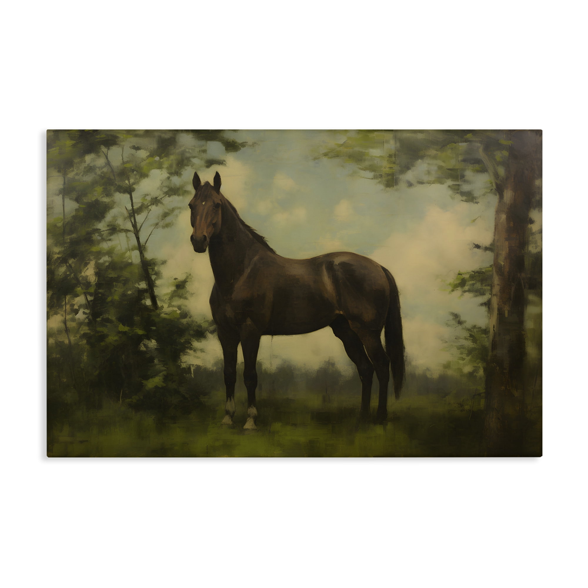 Stupell Industries Forest Horse Portrait Canvas Wall Art, design by Petal Prints Design