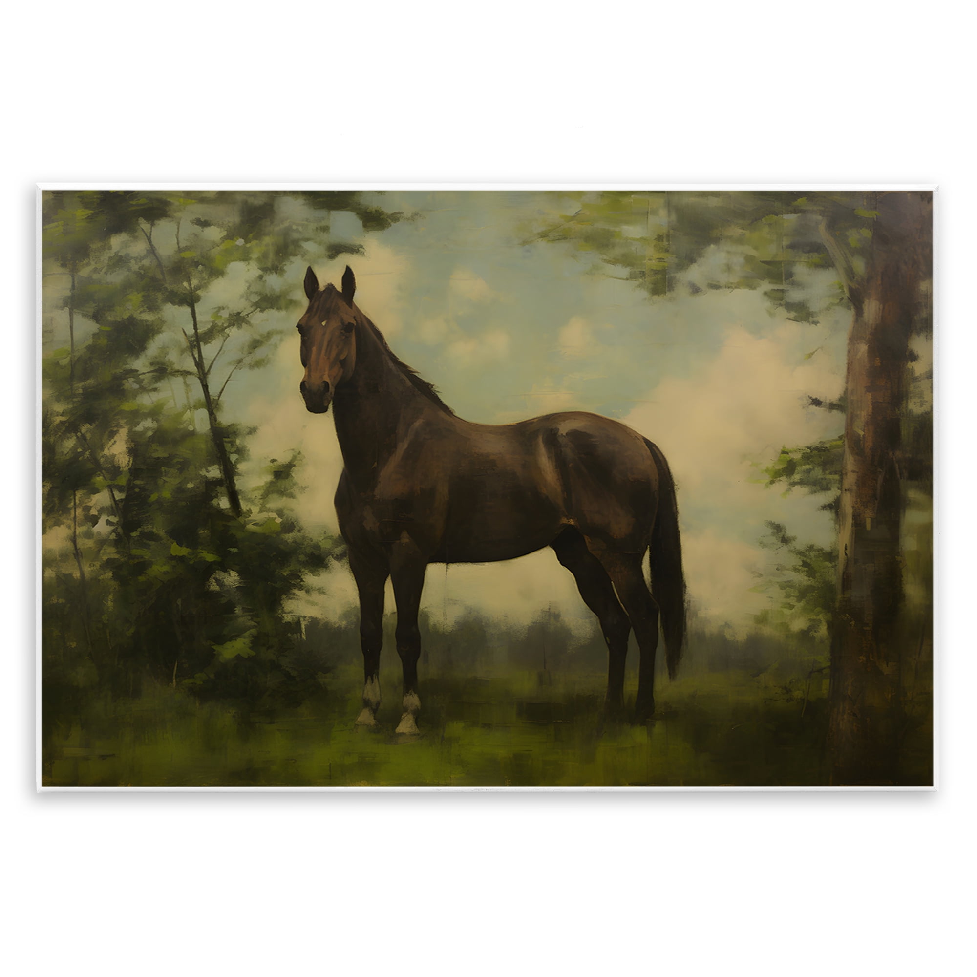 Stupell Industries Forest Horse Portrait Wall Plaque Art, design by Petal Prints Design