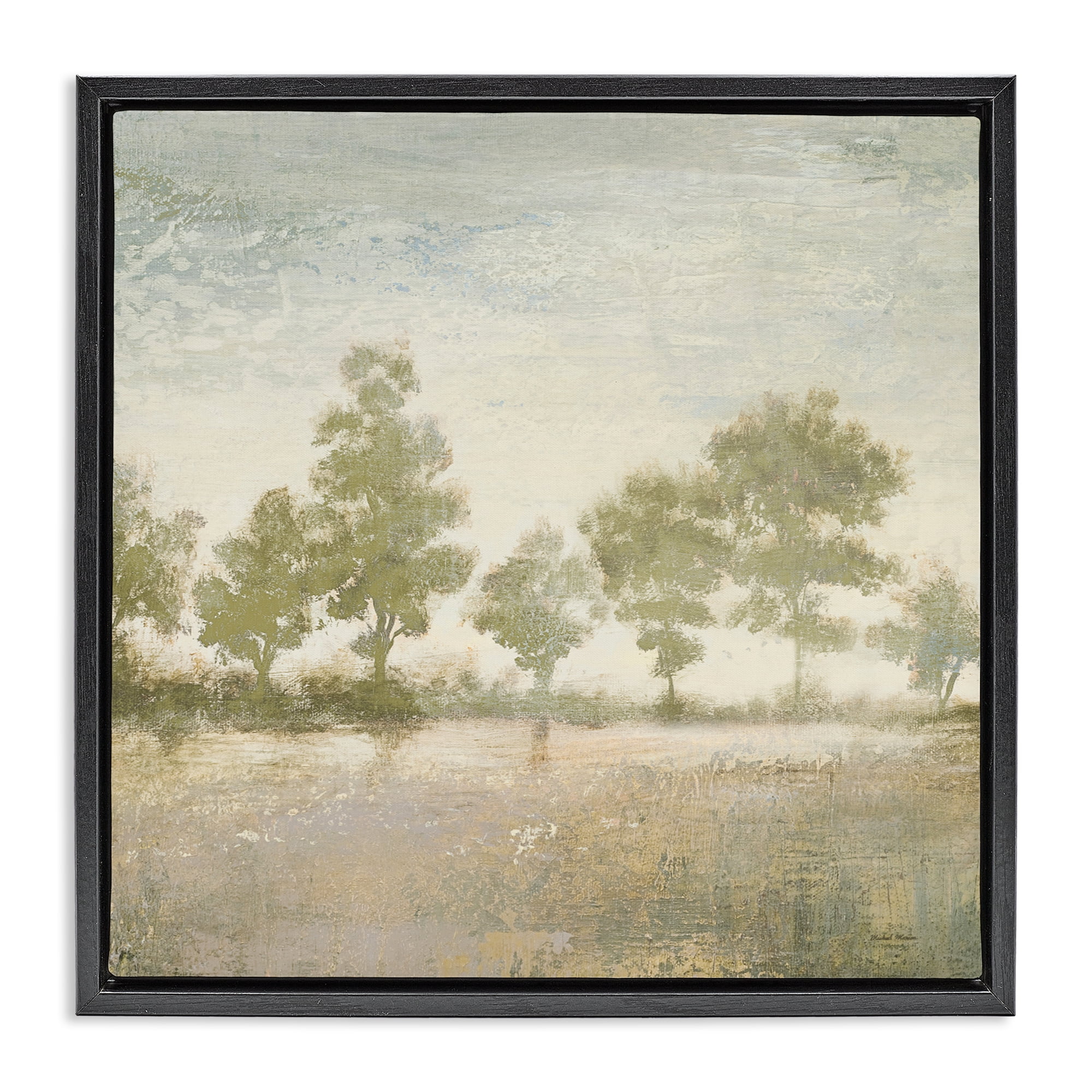 Stupell Industries Forest Light Landscape Black Framed Floater Canvas Wall Art, design by Michael Marcon