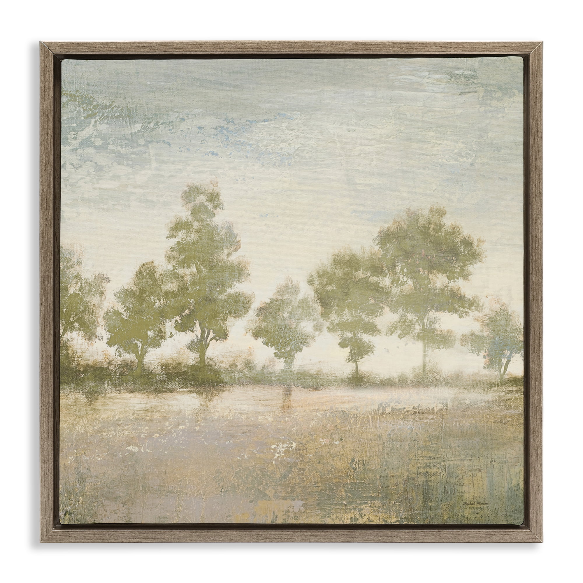 Stupell Industries Forest Light Landscape Brown Framed Floater Canvas Wall Art, design by Michael Marcon