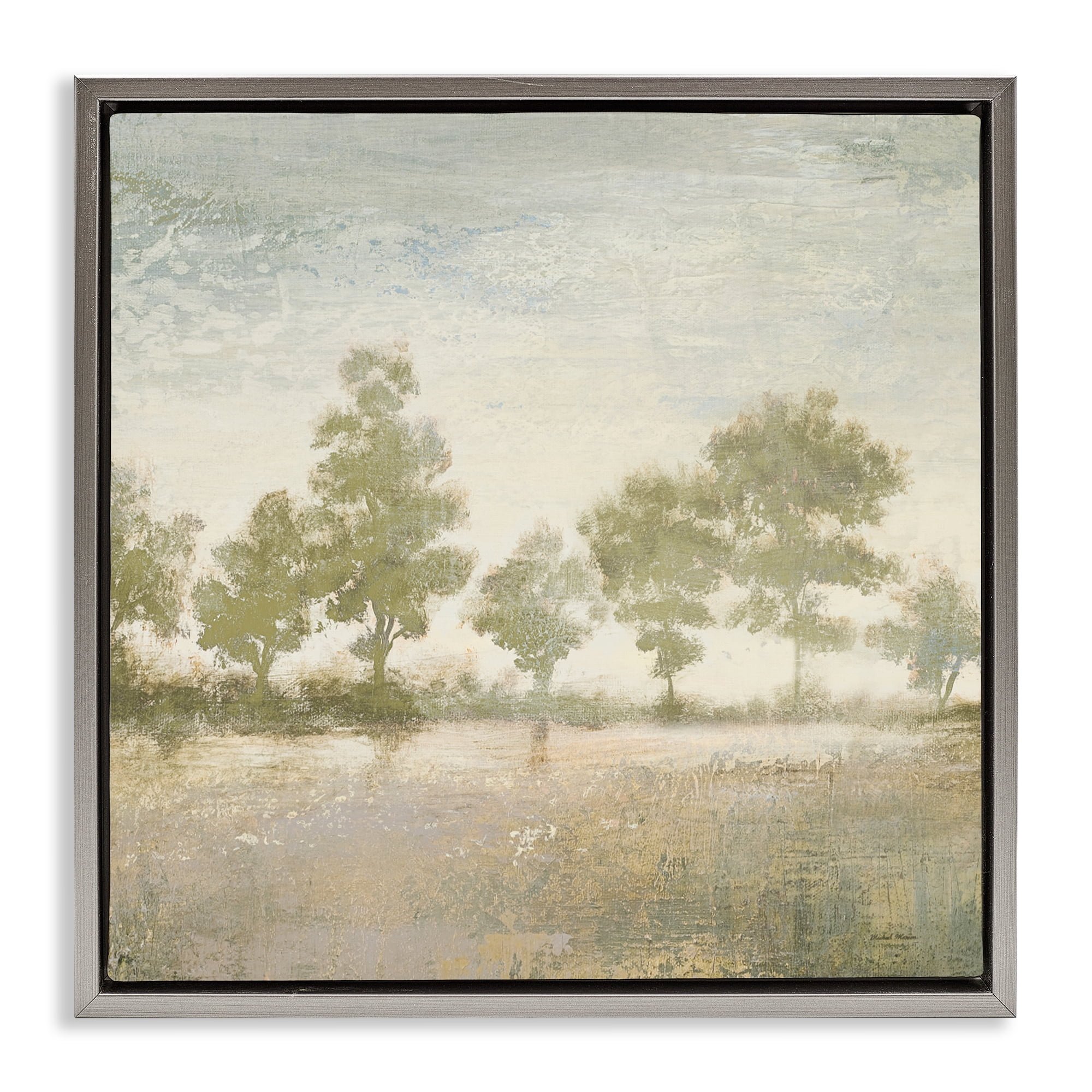 Stupell Industries Forest Light Landscape Gray Framed Floater Canvas Wall Art, design by Michael Marcon