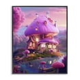 thumbnail image 1 of Stupell Industries Forest Mushroom Cottage Town & City Painting Black Framed Art Print Wall Art, 24 x 30, 1 of 10