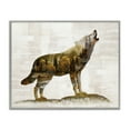 thumbnail image 1 of Stupell Industries Forest Pattern Wolf Animals & Insects Painting Gray Framed Art Print Wall Art, 20 x 16, 1 of 10