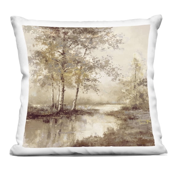 Stupell Industries Forest Stream in Sepia Decorative Printed Throw Pillow, design by T.C. Chiu