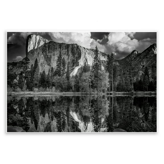 Stupell Industries Forest Trees Lake Reflection Landscape & Nature Photography Unframed Art Print Wall Art, 15 x 10