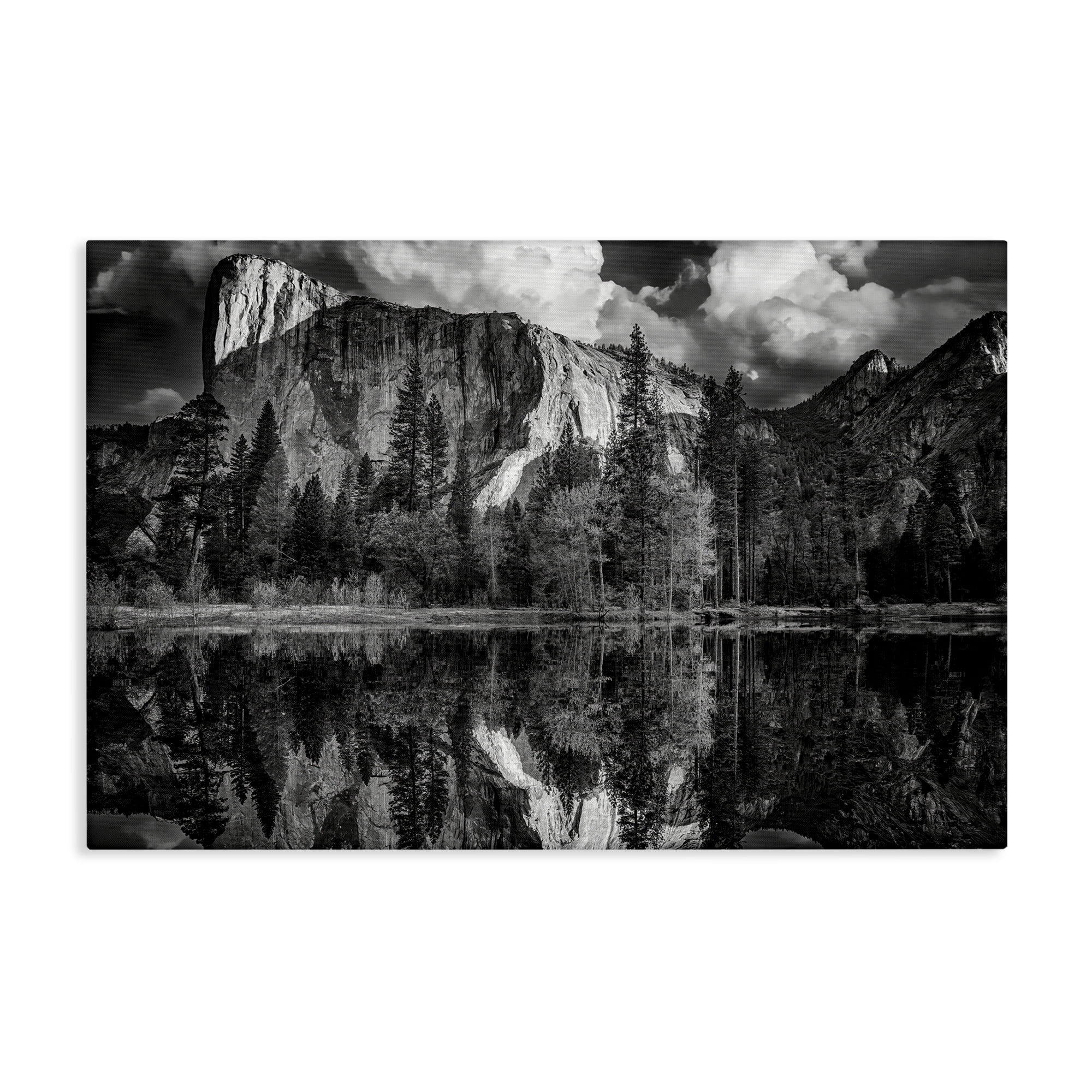 Stupell Industries Forest Trees Lake Reflection Landscape & Nature Photography Wrapped Canvas Art Print Wall Art, 30 x 20