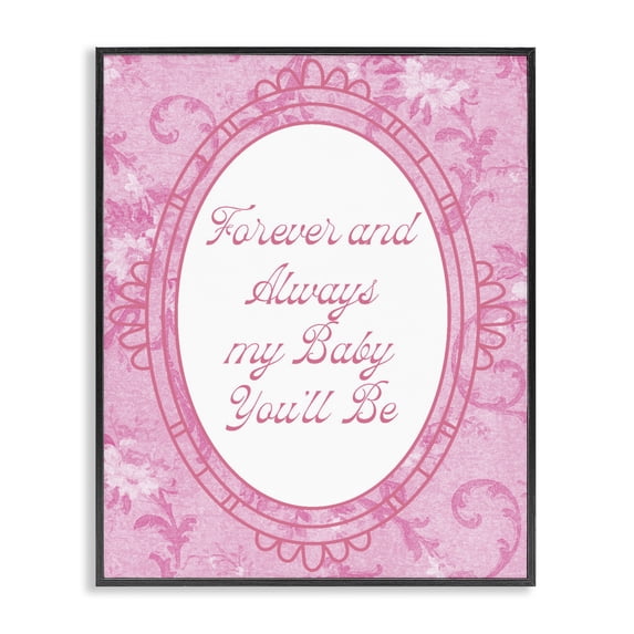 Stupell Industries Cottage Forever & Always My Baby Black Framed Giclee Art, 24 x 30, by Lil' Rue