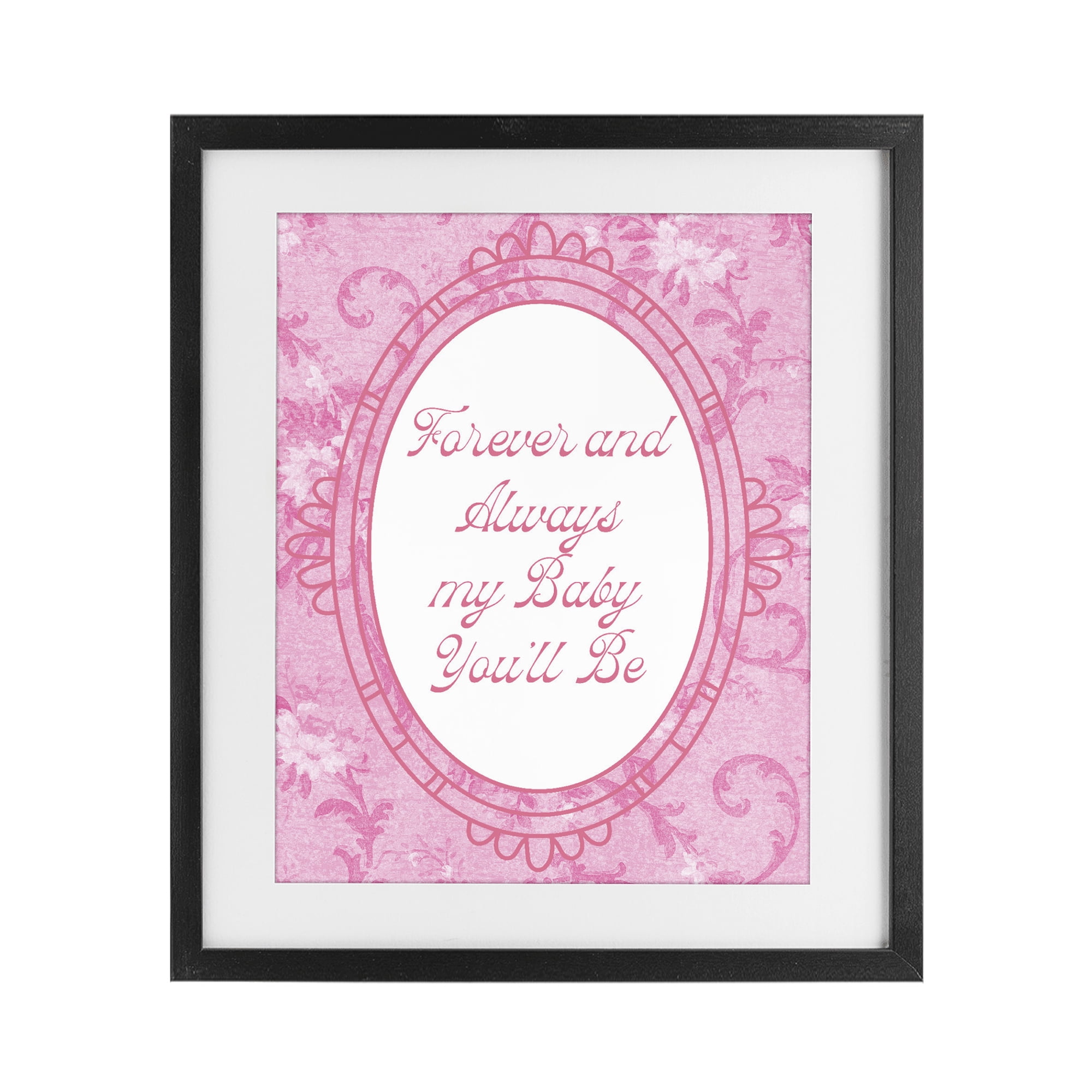Stupell Industries Forever & Always My Baby Black Framed Print Under Glass, design by Lil' Rue