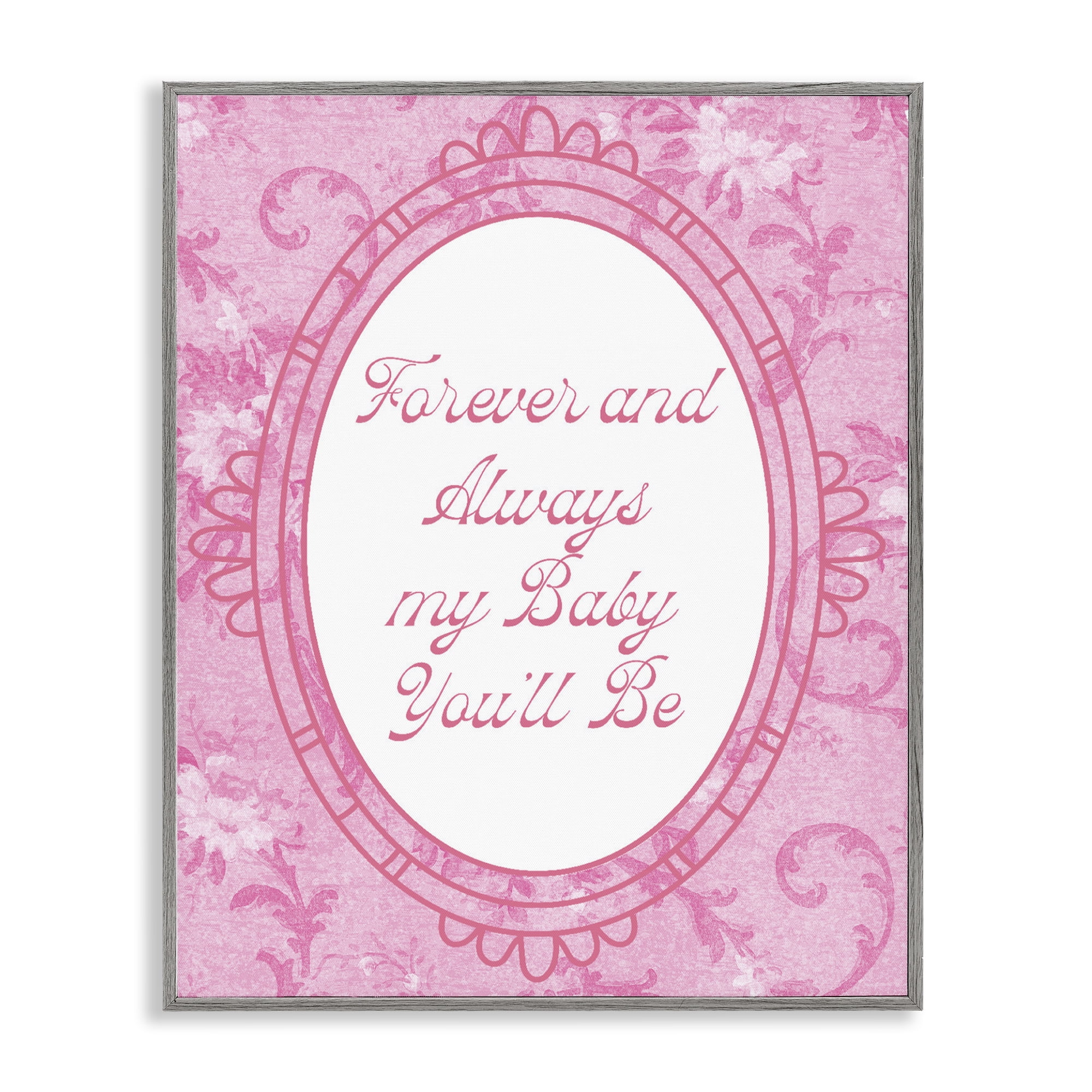 Stupell Industries Forever & Always My Baby Gray Framed Giclee Art, design by Lil' Rue