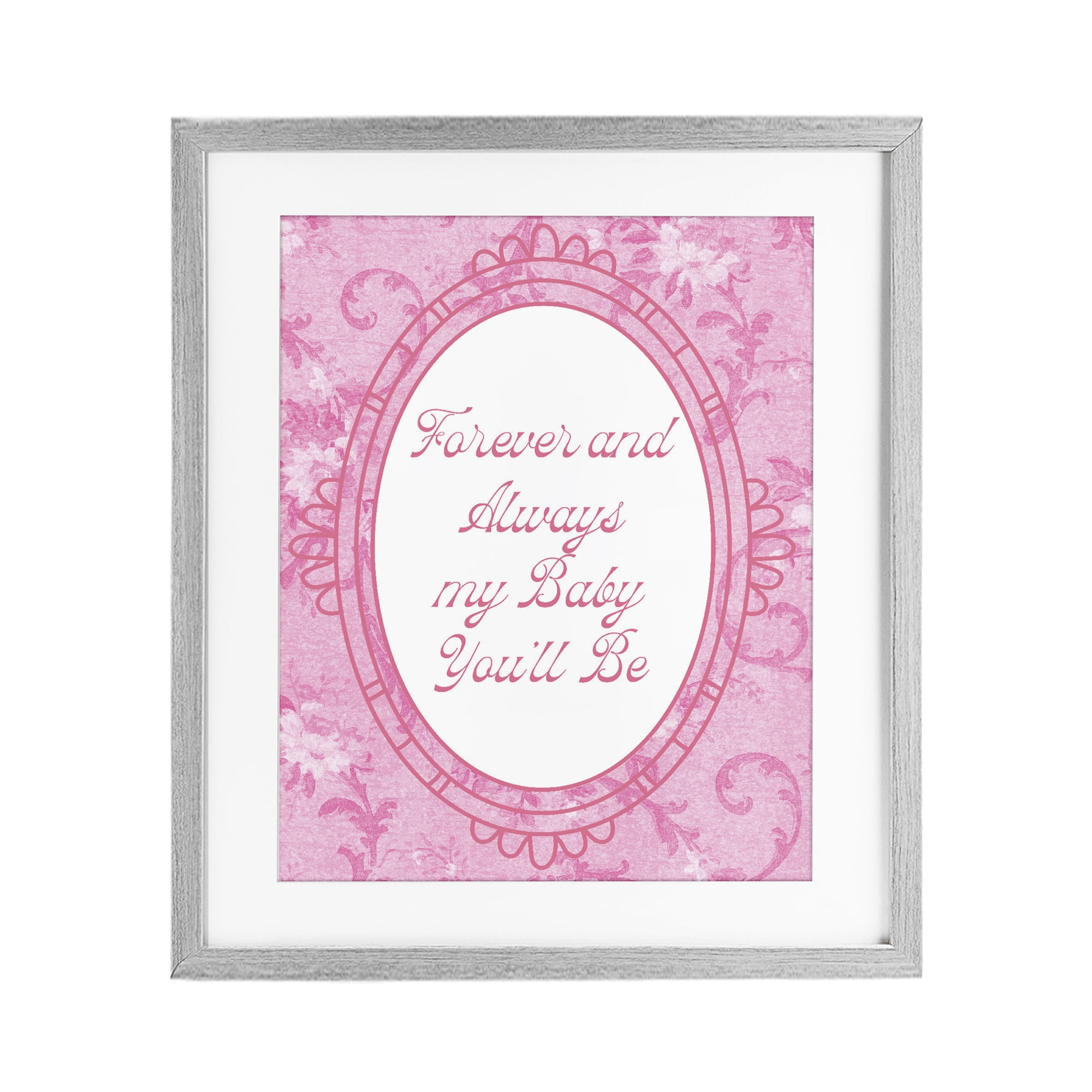 Stupell Industries Forever & Always My Baby Gray Framed Print Under Glass, design by Lil' Rue
