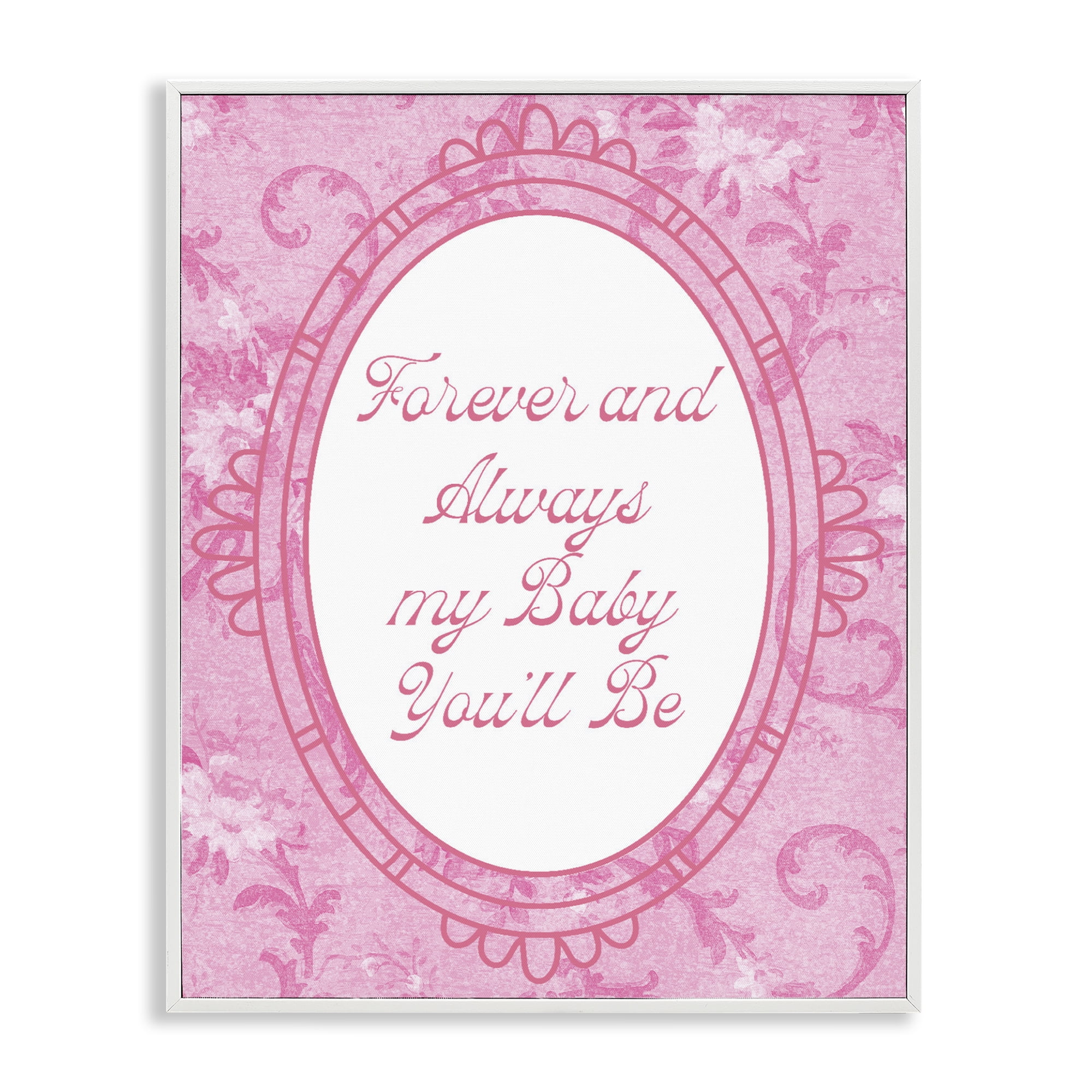 Stupell Industries Forever & Always My Baby White Framed Giclee Art, design by Lil' Rue