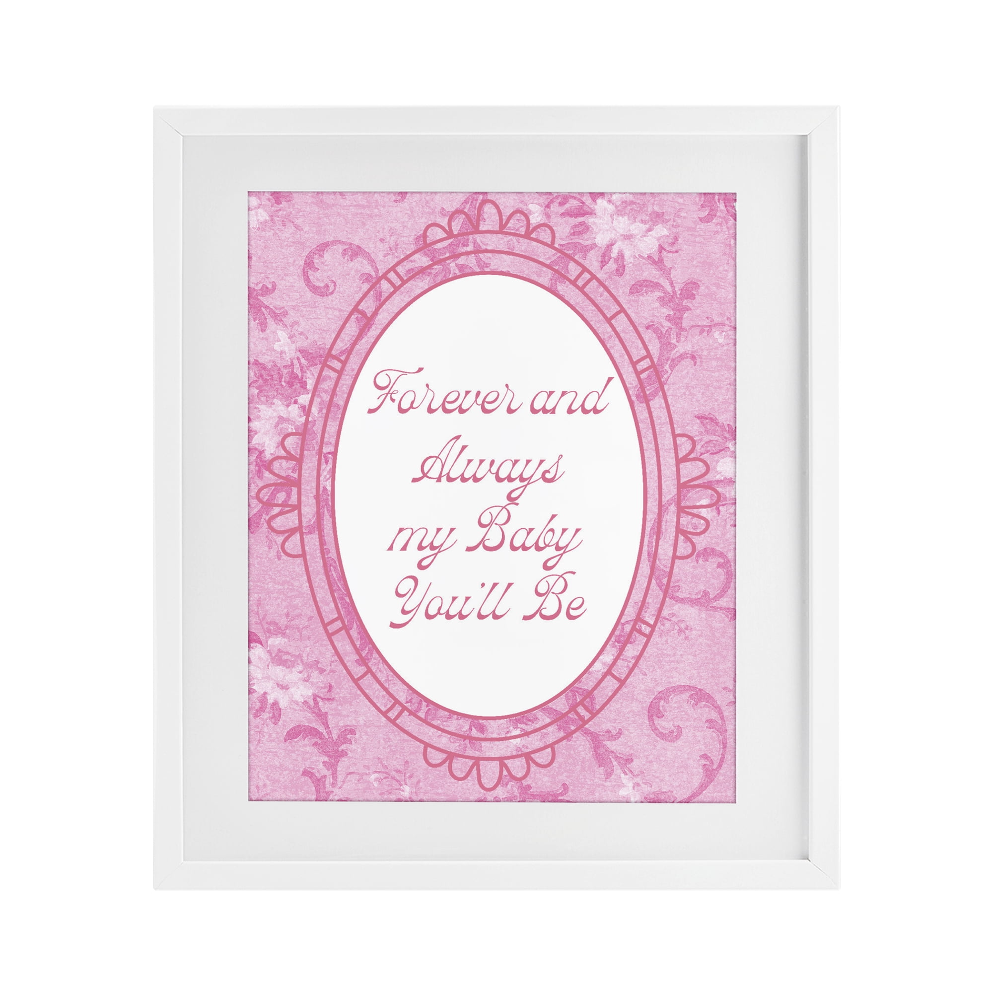 Stupell Industries Forever & Always My Baby White Framed Print Under Glass, design by Lil' Rue