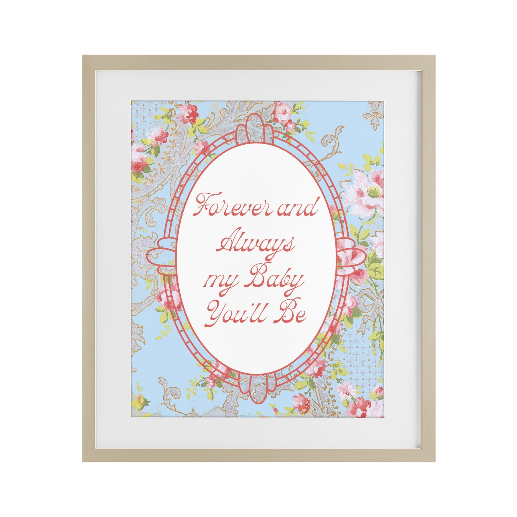 Stupell Industries Forever And Always My Baby Birch Framed Print Under Glass, design by Lil' Rue