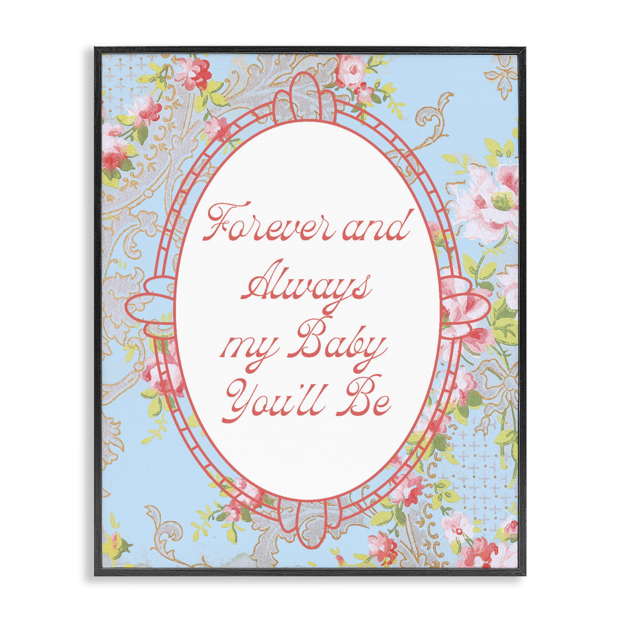 Stupell Industries Forever And Always My Baby Black Framed Giclee Art, design by Lil' Rue