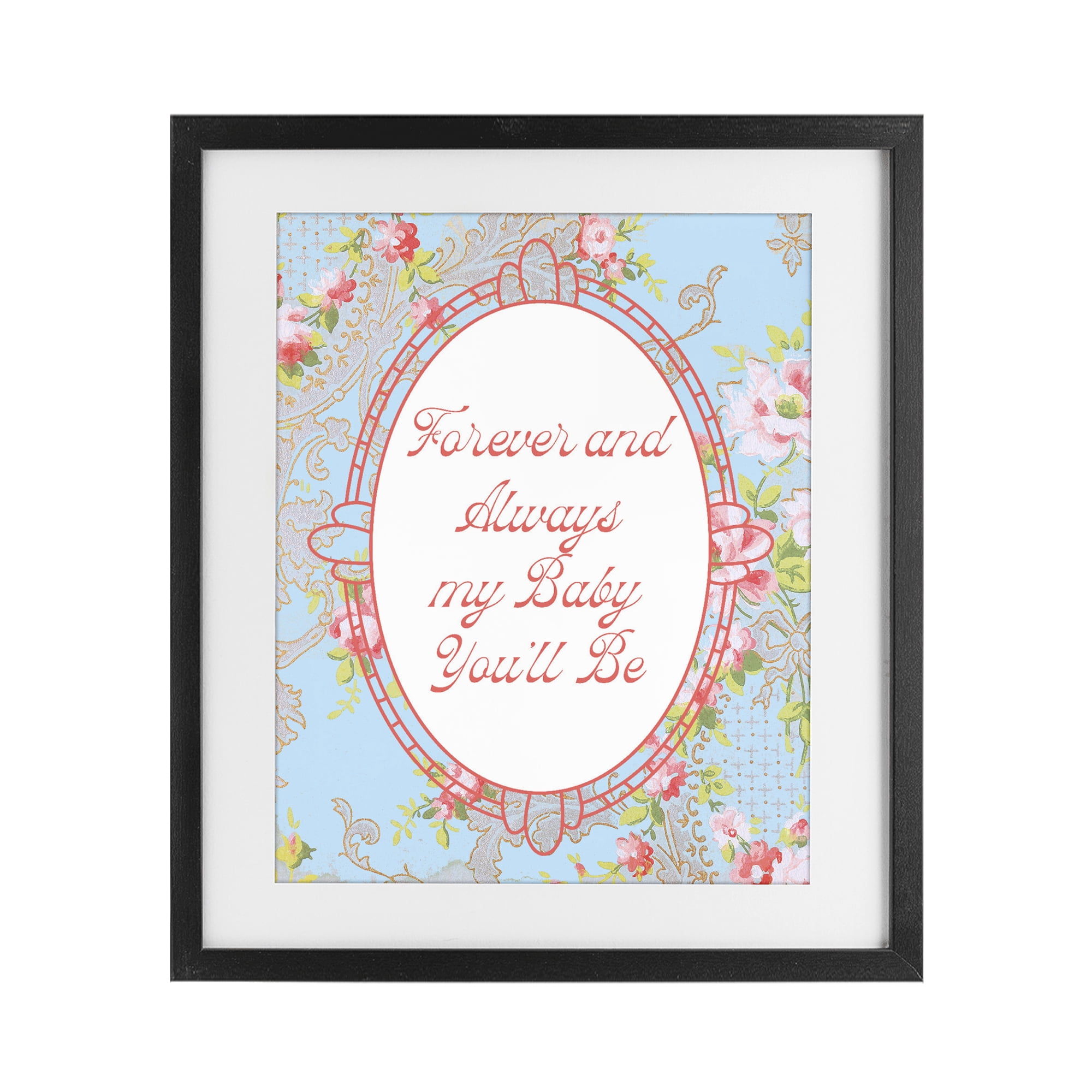 Stupell Industries Forever And Always My Baby Black Framed Print Under Glass, design by Lil' Rue