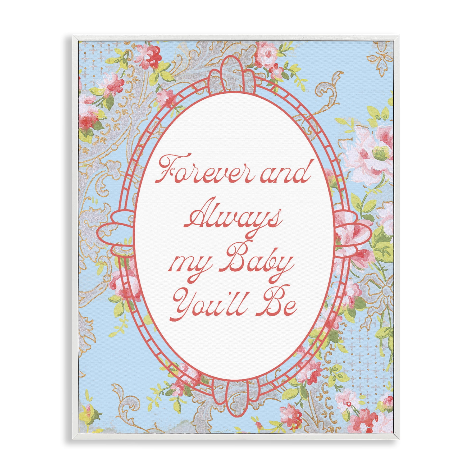 Stupell Industries Forever And Always My Baby White Framed Giclee Art, design by Lil' Rue