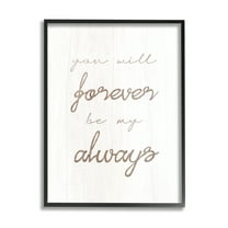 Stupell Industries Forever Be My Always Inspirational Painting Black Framed Art Print Wall Art, 11 x 14