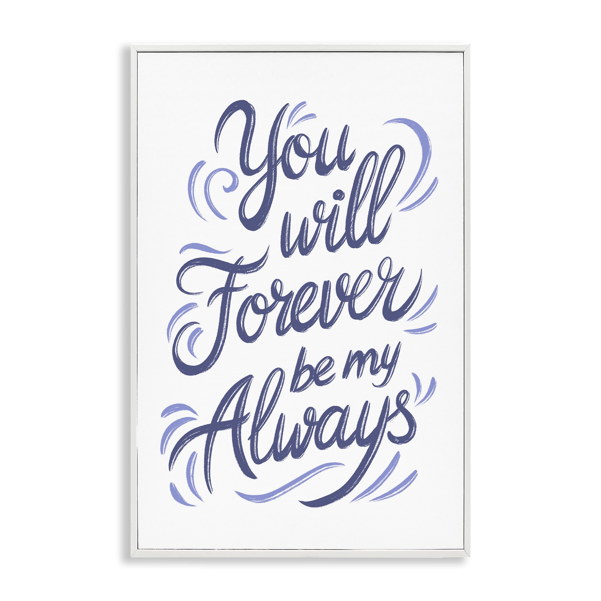 Stupell Industries Forever Be My Always White Framed Giclee Art, design by Martina Pavlova