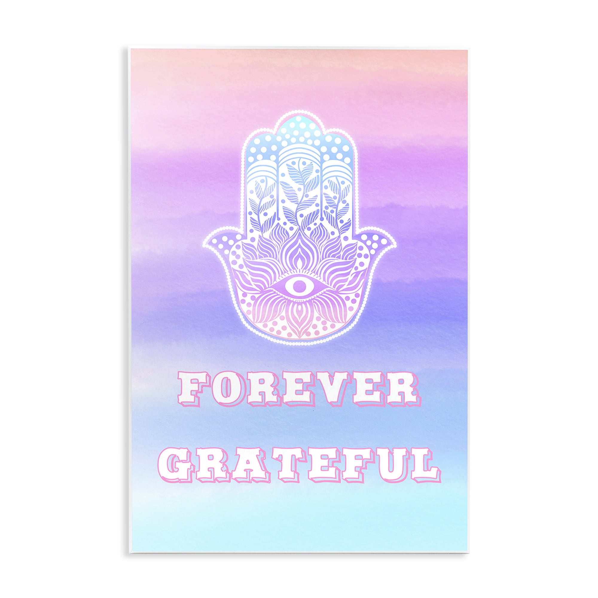 Stupell Industries Forever Grateful Hamsa Wall Plaque Art, design by Pooja Dave