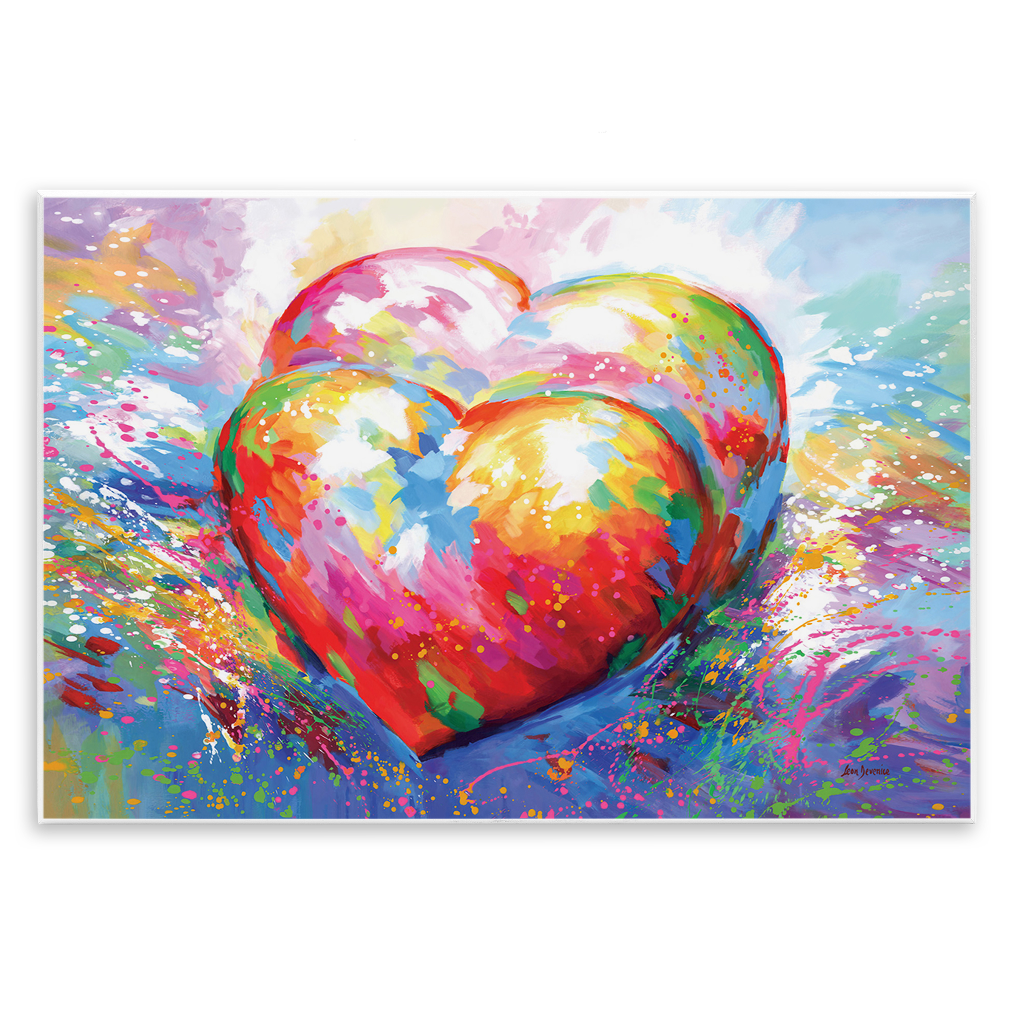 Stupell Industries Forever In My Heart Abstraction Abstract Painting Unframed Art Print Wall Art, 15 x 10