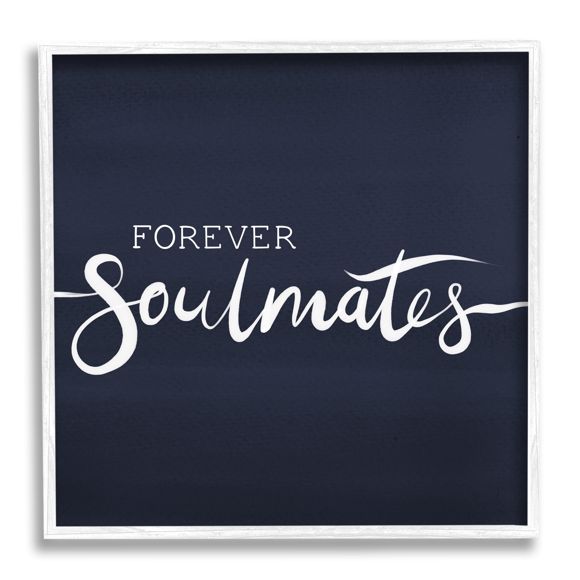 Stupell Industries Forever Soulmates Love Phrase Blue Gradient Background,12 x 12, Design by Jo Taylor