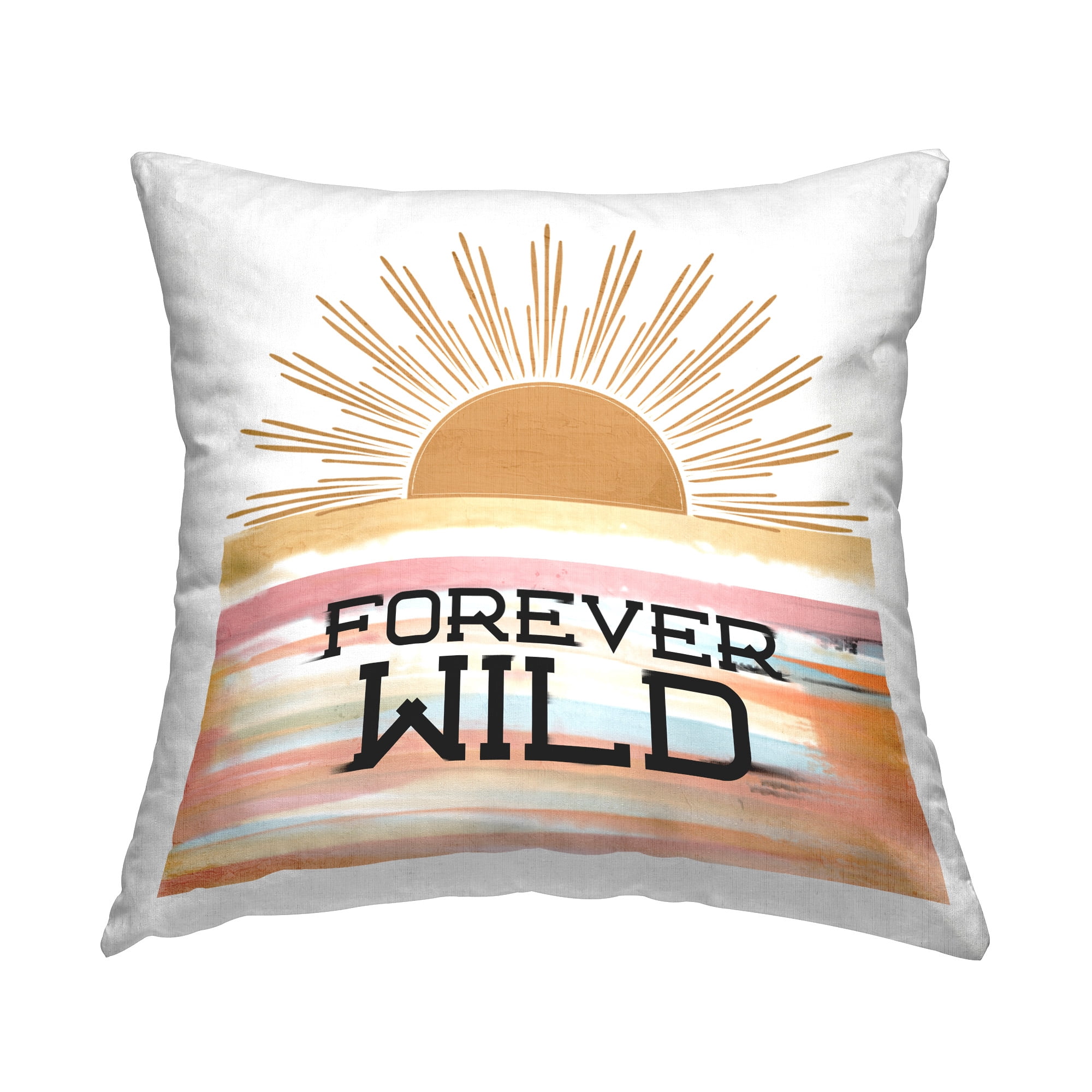 Stupell Industries Forever Wild with Sun Decorative Printed Throw Pillow Design by Kim Allen