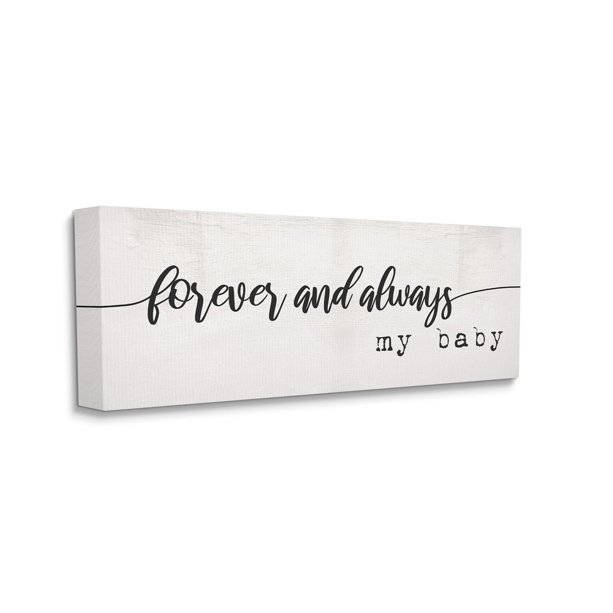 Stupell Industries Forever and Always Sentiments Rustic Romantic Typography,20 x 48,Designed by Daphne Polselli