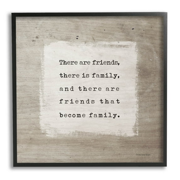 Stupell Industries Found Family Meaningful Friendship Graphic Art Black Framed Art Print Wall Art, Design by Lady Louise Designs