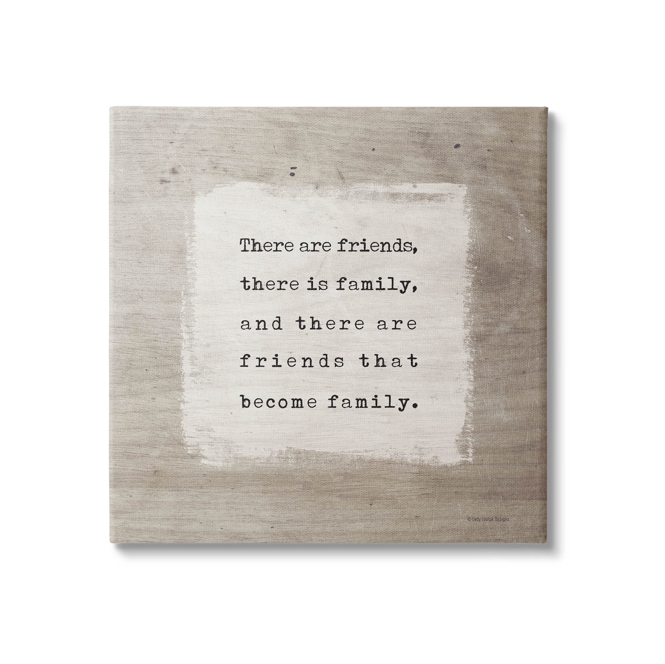 Stupell Industries Found Family Meaningful Friendship Graphic Art Gallery Wrapped Canvas Print Wall Art, Design by Lady Louise Designs