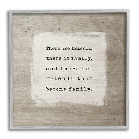 Stupell Industries Found Family Meaningful Friendship Graphic Art Gray Framed Art Print Wall Art, Design by Lady Louise Designs