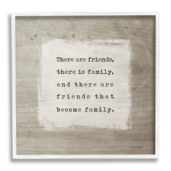 Stupell Industries Found Family Meaningful Friendship Graphic Art White Framed Art Print Wall Art, Design by Lady Louise Designs