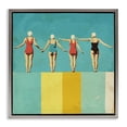 thumbnail image 1 of Stupell Industries Modern Four Figures on the Pool Gray Floating Frame Canvas Art, 18 x 18, by Layla Oz, 1 of 8