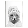 thumbnail image 1 of Stupell Industries Fox Bathrobe Funny Animal Animals & Insects Painting Unframed Art Print Wall Art, 1 of 6