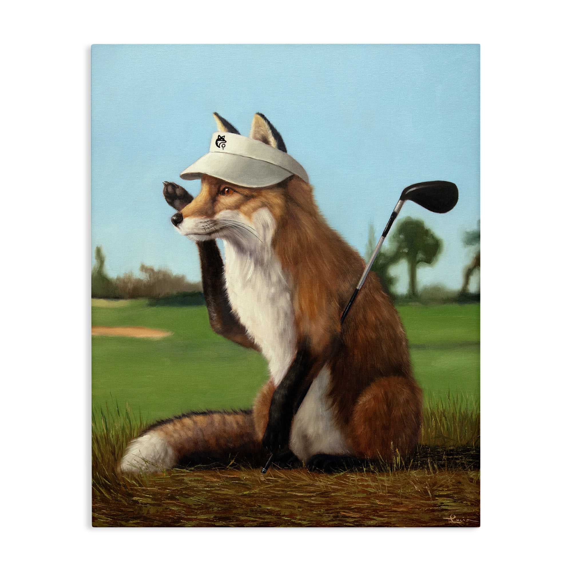Stupell Industries Fox Drive Golfer Canvas Wall Art, design by Lucia Heffernan