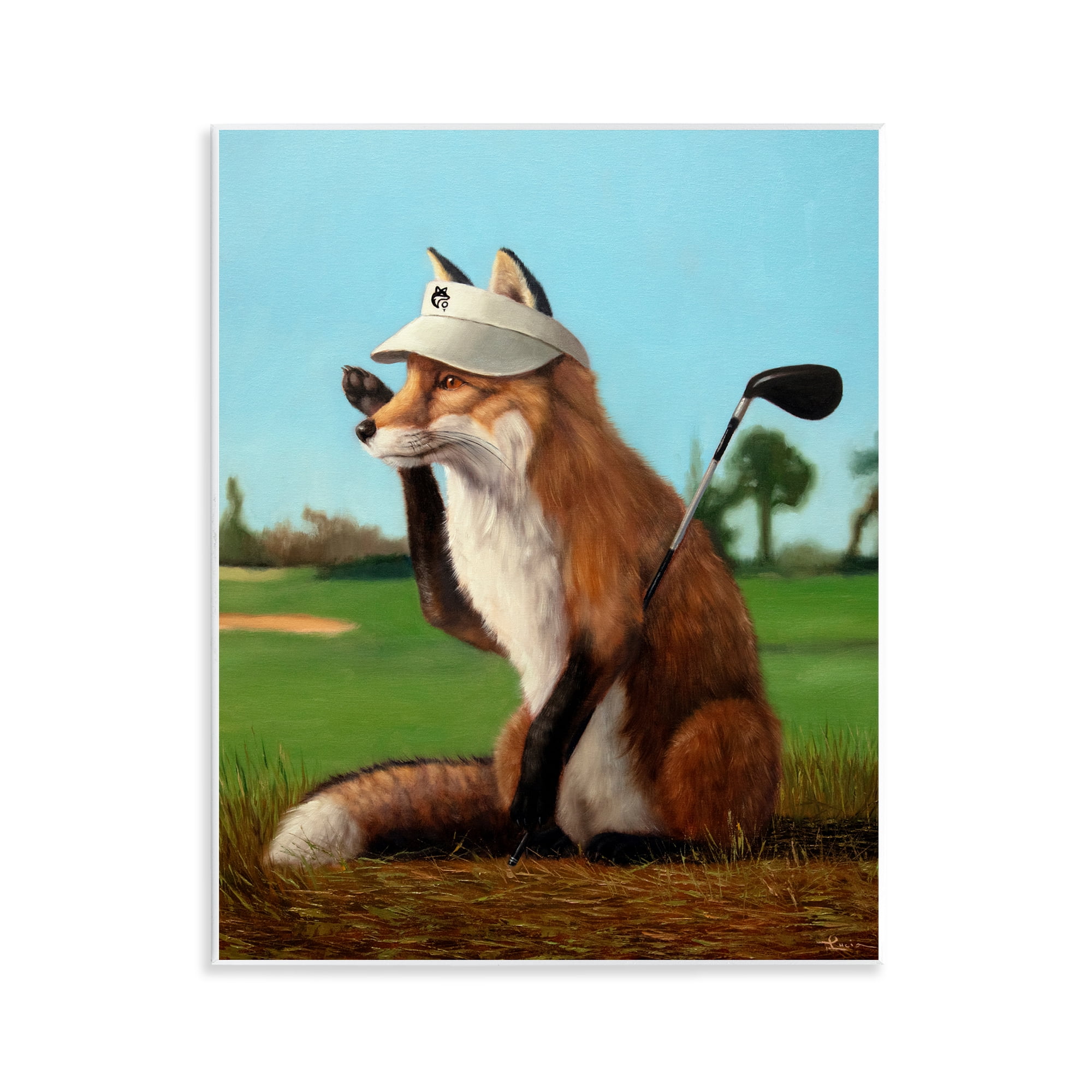 Stupell Industries Fox Drive Golfer Wall Plaque Art, design by Lucia Heffernan