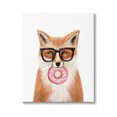 thumbnail image 1 of Stupell Industries Fox Holding Donut Wearing Glasses Graphic Art Gallery Wrapped Canvas Print Wall Art, Design by Elizabeth Tyndall, 1 of 7