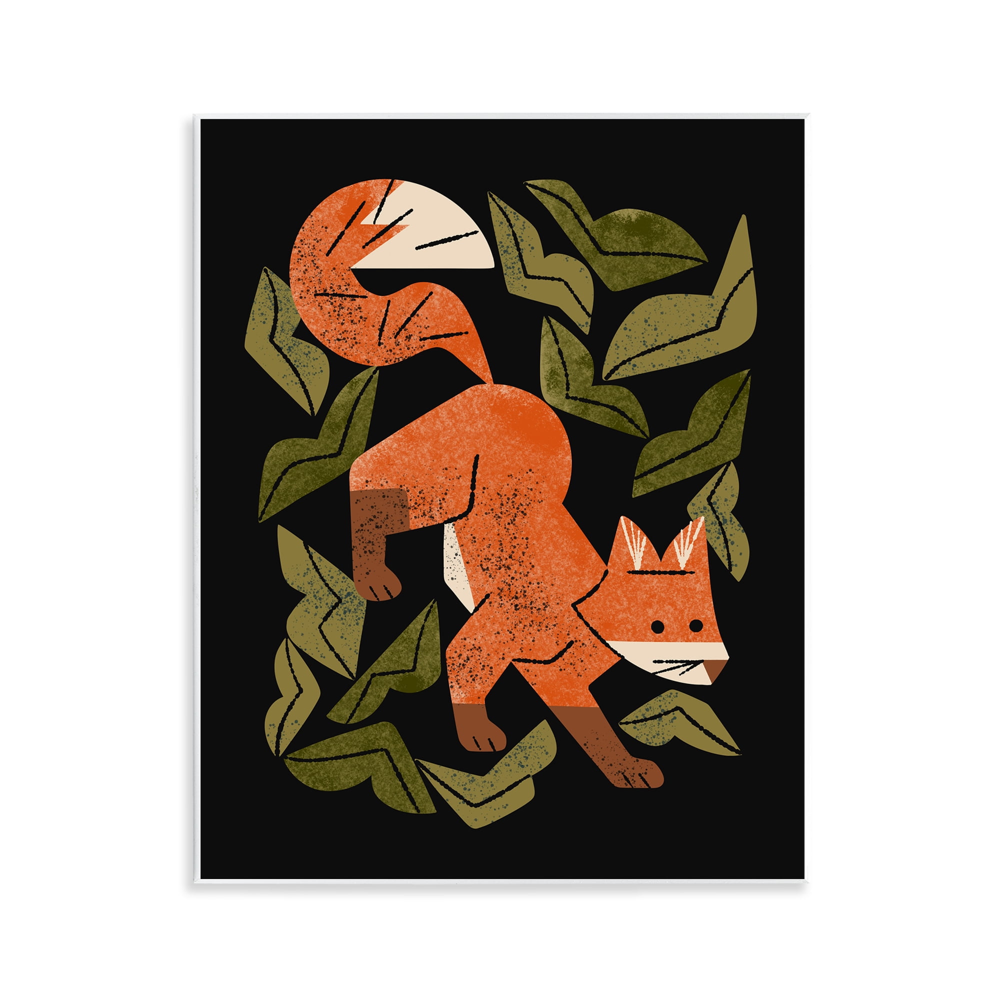 Stupell Industries Fox In The Brush Wall Plaque Art, design by Renea L. Thull