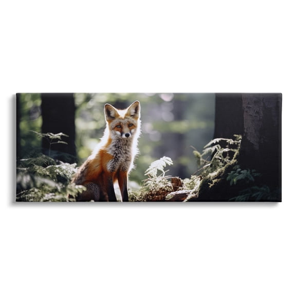 Stupell Industries Fox Under Sun Rays Animals & Insects Photography Gallery Wrapped Canvas Art Print Wall Art, 48 x 20