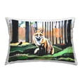thumbnail image 1 of Stupell Industries Fox in Forest Trees Decorative Printed Throw Pillow Design by Adam Swanson., 1 of 6