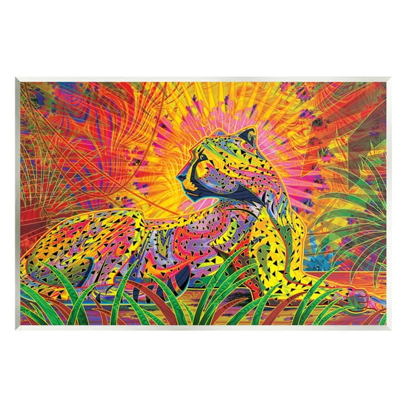 Stupell Industries Fractal Patterned Leopard Animals & Insects Painting Unframed Art Print Wall Art, 15 x 10