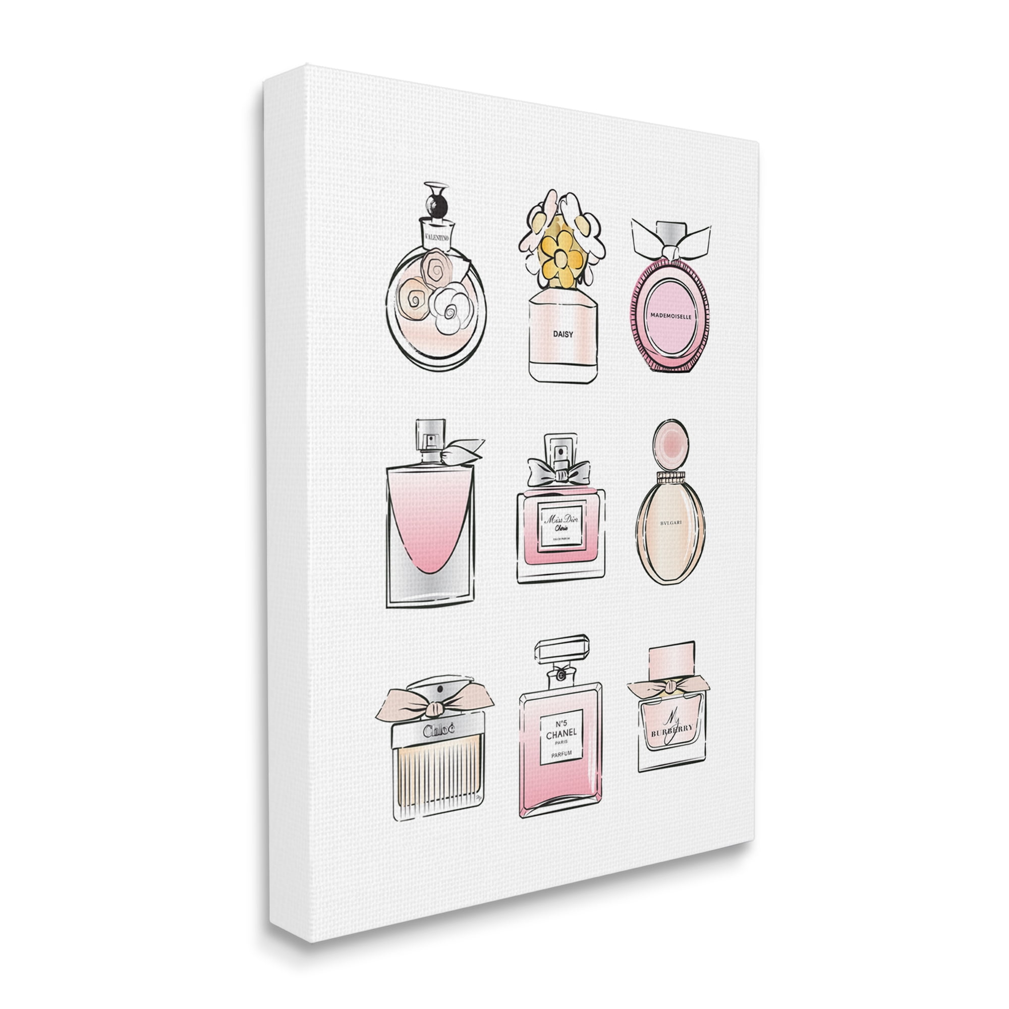 Stupell Industries Fragrance Bottle Glamour Chic Modern Fashion Illustrations, 24 x 30, Designed by Martina Pavlova