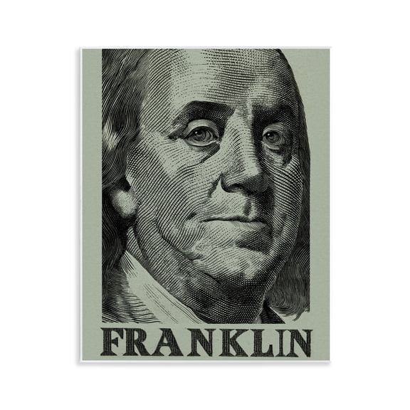 Stupell Industries Franklin's Influence Portrait Wall Plaque Art, design by Svetlana Aleynikova